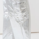 Lak Pants — Silver Metallic