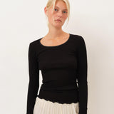 Gisa Oscalito Longsleeve Top — Black