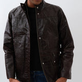 Baba Jacket — Brown Croco