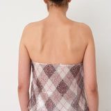 Lorah Top — Grey Argyle