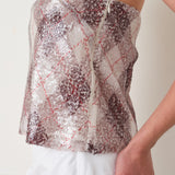 Lorah Top — Grey Argyle