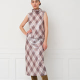 Minky Skirt — Grey Argyle