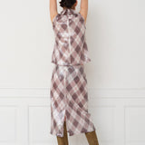 Minky Skirt — Grey Argyle