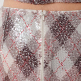 Minky Skirt — Grey Argyle