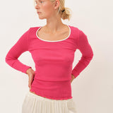 Gisa Oscalito Longsleeve Top — Fuschia