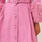 Foxy Shearling Coat — Fuchsia Pink