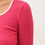 Gisa Oscalito Longsleeve Top — Fuschia