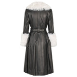 Foxy Shearling Coat — Black / Cloud