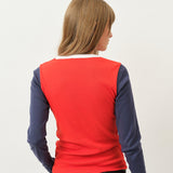 Betsy Longsleeve T-shirt — Bleu / Blanc / Rouge