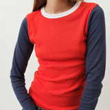 Betsy Longsleeve T-shirt — Bleu / Blanc / Rouge