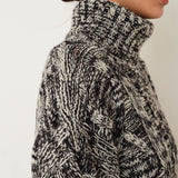 Oak Jumper — Black/White Mouliné