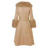 Foxy Shearling Coat — Beige