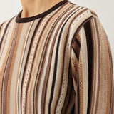 Kira Sweater — Brown Multi Stripe