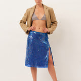 Marna Skirt — Deep Blue Sequin