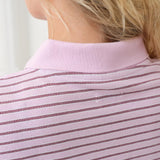 Serena Polo Shirt — Berry Stripe