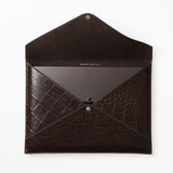 Big Envelope Bag — Brown Croco