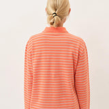 Serena Polo Shirt — Melon Stripe