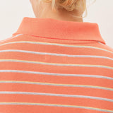 Serena Polo Shirt — Melon Stripe