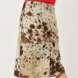 Pax Skirt — Brown / White Cow