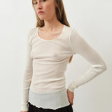 Simona Oscalito Longsleeve Top — Ivory