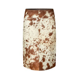 Pax Skirt — Brown / White Cow