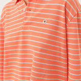 Serena Polo Shirt — Melon Stripe