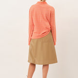 Serena Polo Shirt — Melon Stripe