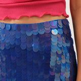 Sienna Skirt — Deep Blue Sequin