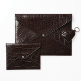 Envelope Bag — Brown Croco