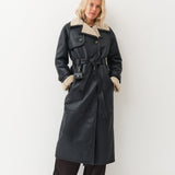 Alexa Trenchcoat — Navy / Beige