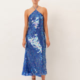 Polly Dress — Deep Blue Sequin