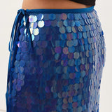 Marna Skirt — Deep Blue Sequin