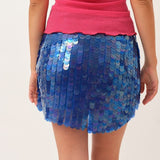 Sienna Skirt — Deep Blue Sequin