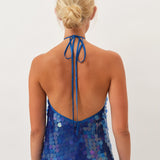 Polly Dress — Deep Blue Sequin