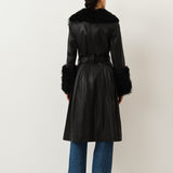 Foxy Shearling Coat — Black